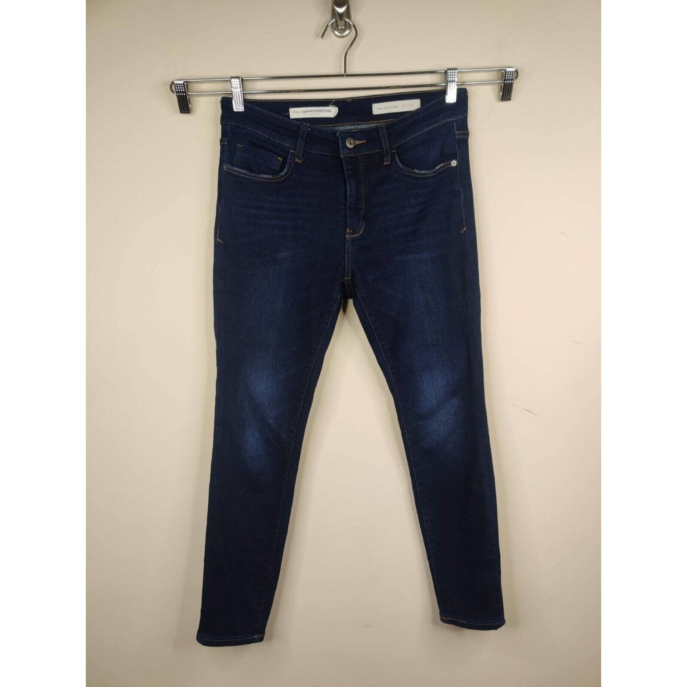 Pilcro Mid Rise Skinny Jeans Dark Wash Stretch Denim